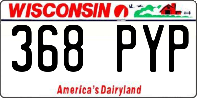 WI license plate 368PYP