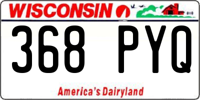 WI license plate 368PYQ