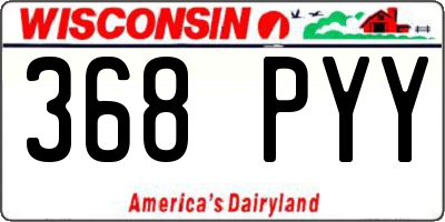 WI license plate 368PYY