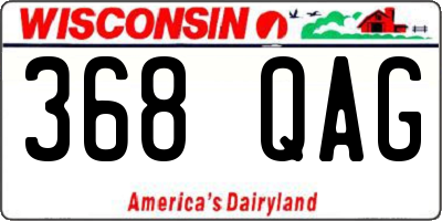WI license plate 368QAG