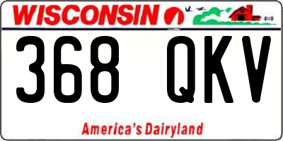 WI license plate 368QKV