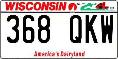WI license plate 368QKW