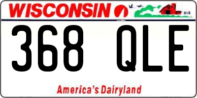 WI license plate 368QLE
