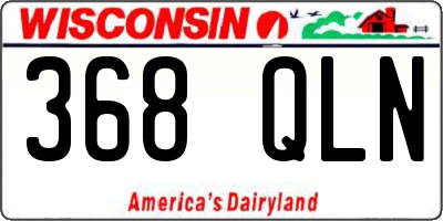 WI license plate 368QLN