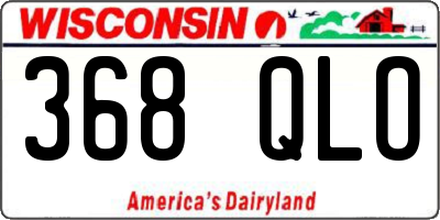 WI license plate 368QLO