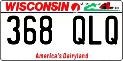 WI license plate 368QLQ
