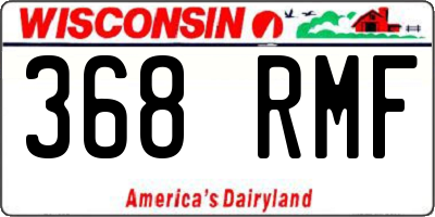 WI license plate 368RMF