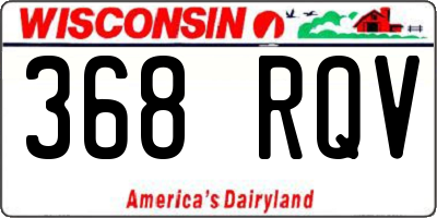 WI license plate 368RQV