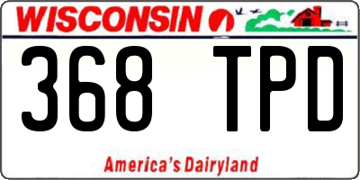 WI license plate 368TPD