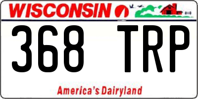 WI license plate 368TRP