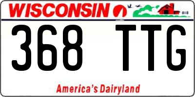 WI license plate 368TTG