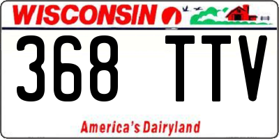 WI license plate 368TTV