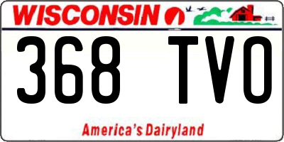 WI license plate 368TVO