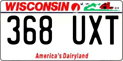 WI license plate 368UXT
