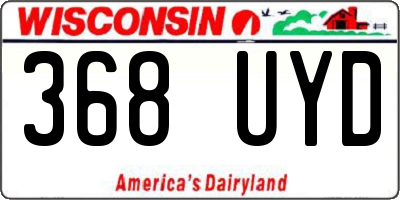 WI license plate 368UYD