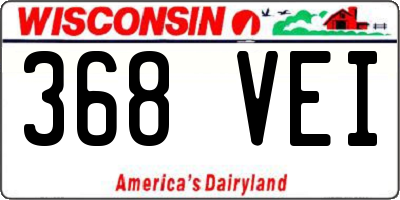 WI license plate 368VEI