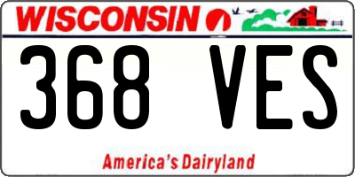 WI license plate 368VES