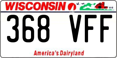 WI license plate 368VFF