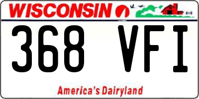 WI license plate 368VFI