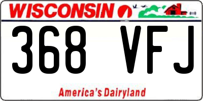 WI license plate 368VFJ