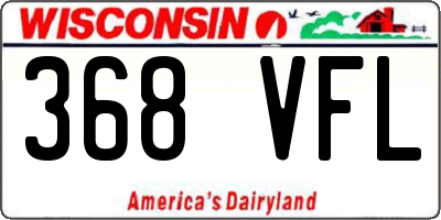 WI license plate 368VFL