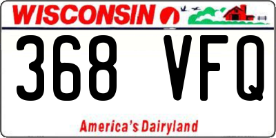 WI license plate 368VFQ
