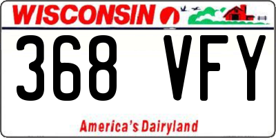 WI license plate 368VFY