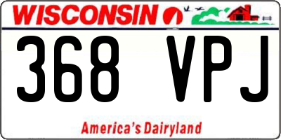 WI license plate 368VPJ