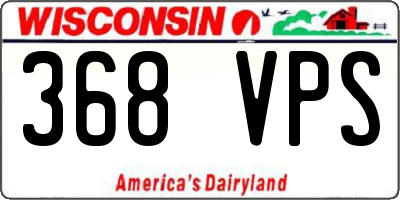 WI license plate 368VPS