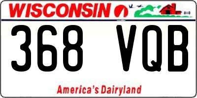 WI license plate 368VQB