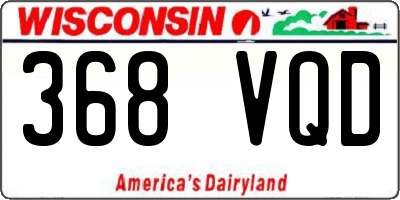 WI license plate 368VQD