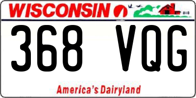 WI license plate 368VQG