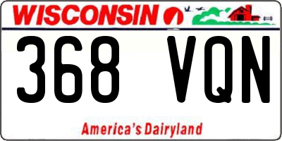 WI license plate 368VQN