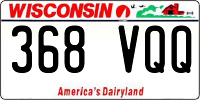 WI license plate 368VQQ