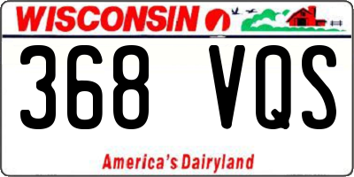 WI license plate 368VQS