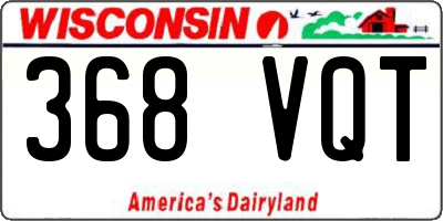 WI license plate 368VQT