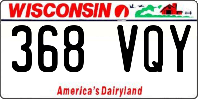 WI license plate 368VQY