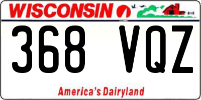 WI license plate 368VQZ