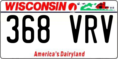 WI license plate 368VRV