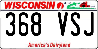 WI license plate 368VSJ