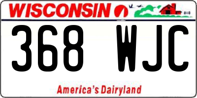 WI license plate 368WJC