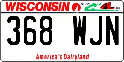 WI license plate 368WJN