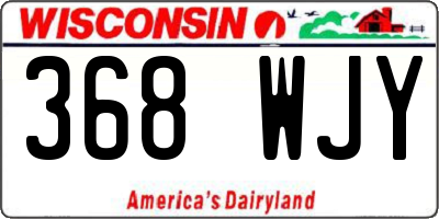 WI license plate 368WJY