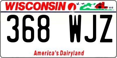 WI license plate 368WJZ