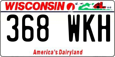 WI license plate 368WKH