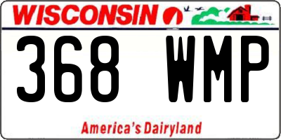 WI license plate 368WMP