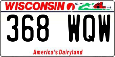 WI license plate 368WQW