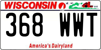 WI license plate 368WWT