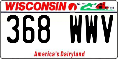 WI license plate 368WWV