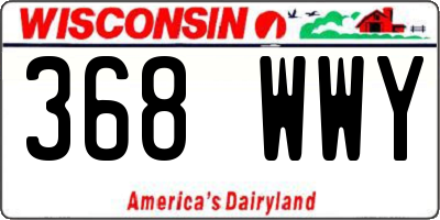 WI license plate 368WWY